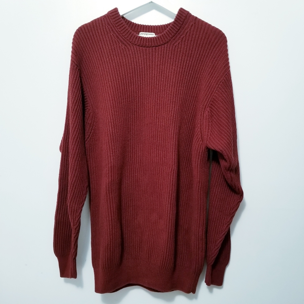 LL Bean Mens Cable Knit Sweater sz L-Tall -i14